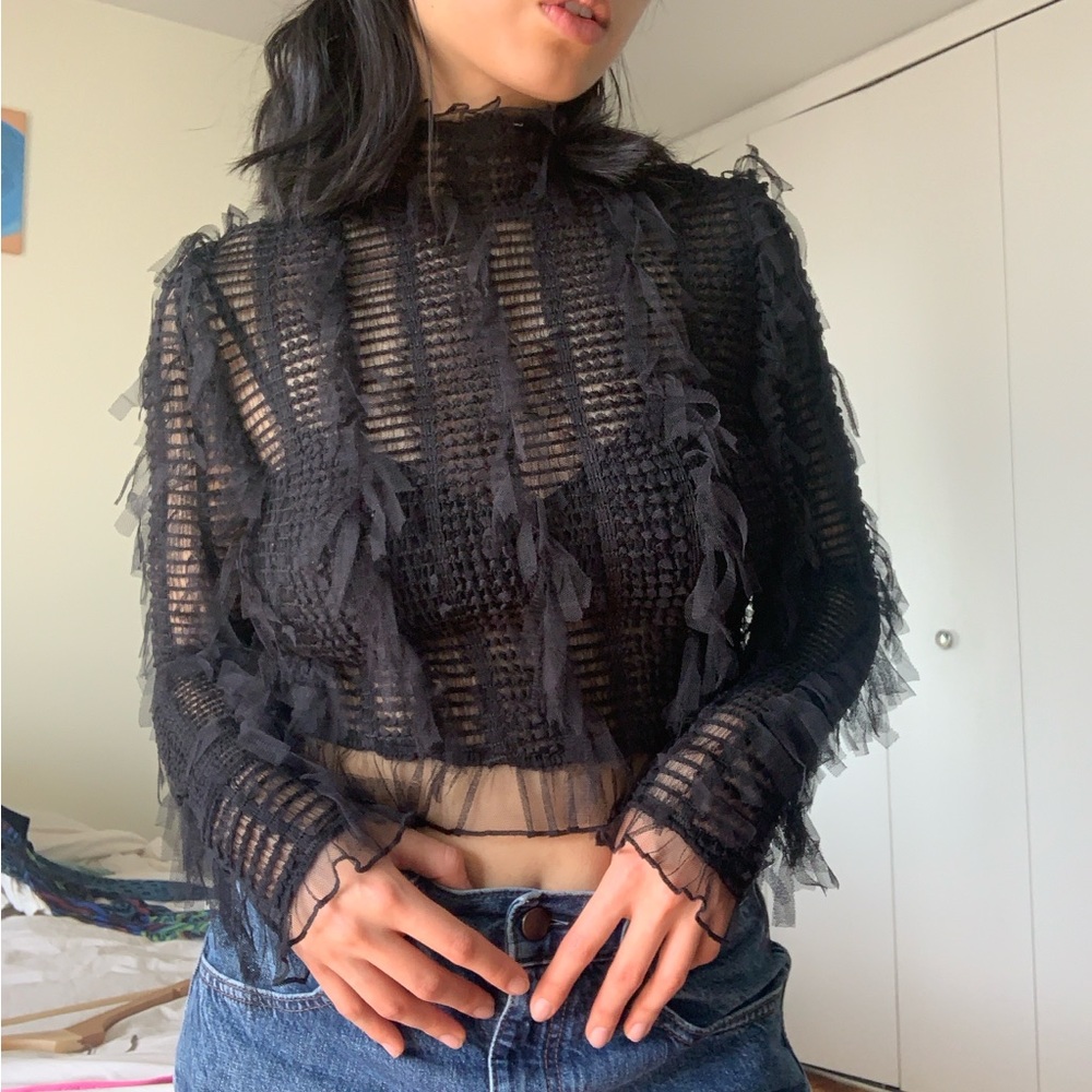 Sheer Frill Top